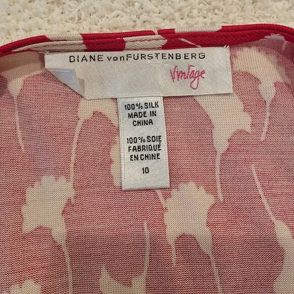 DVF Silk Julian Wrap Dress, EUC, Size 10 - Picture 2 of 6